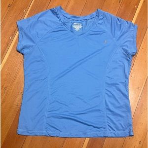 Champion Blue, Size XL, 86% polyester & 14% Spandex, workout shirt
